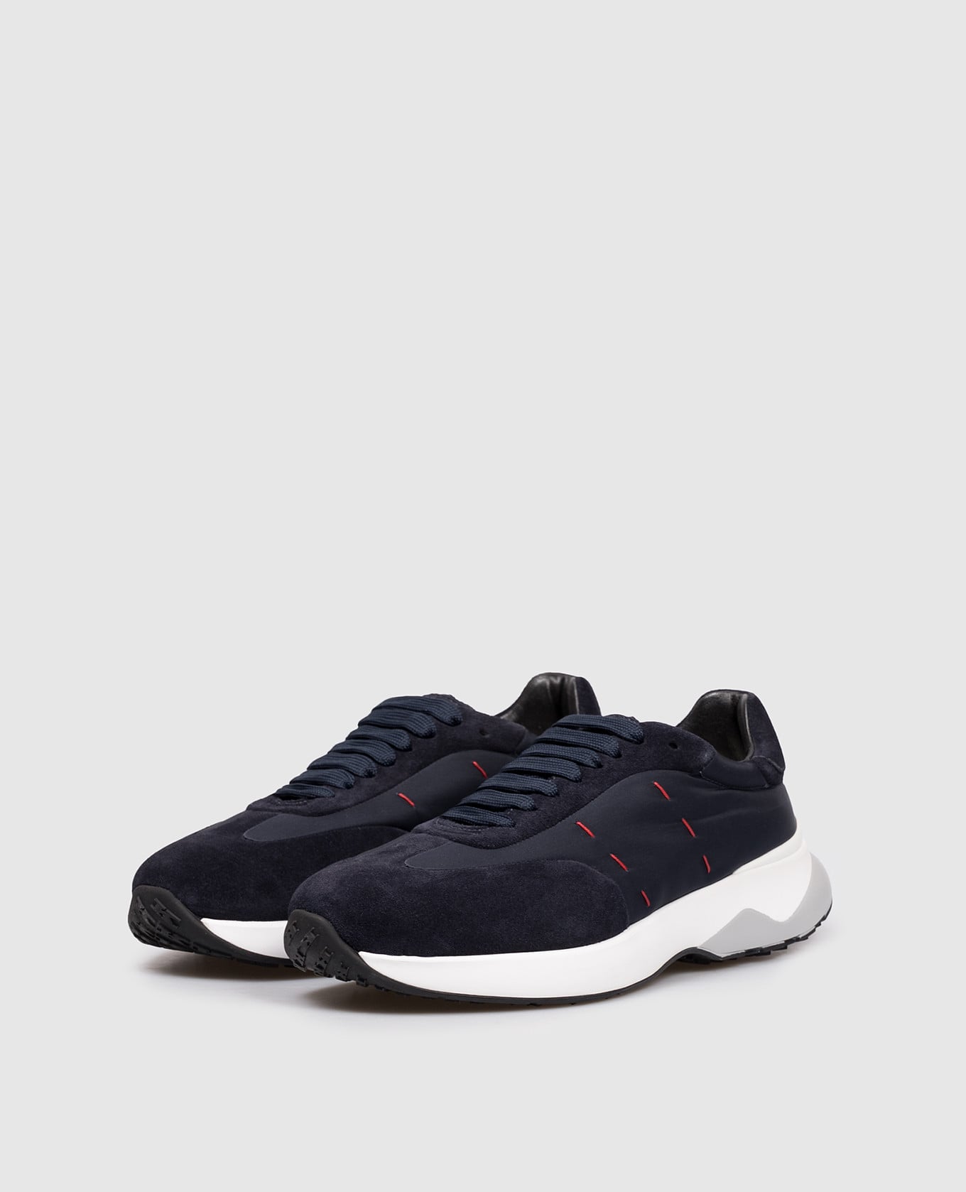 

Blue combination sneakers with logo Kiton