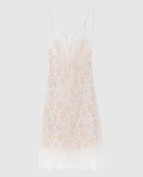 Ermanno Scervino White dress with linen lace D482Q398GQJ