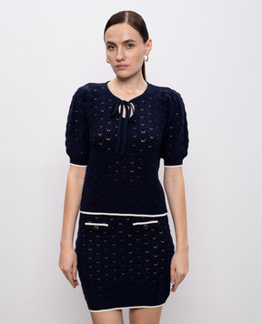 Twinset Blue patterned top 261TP3031