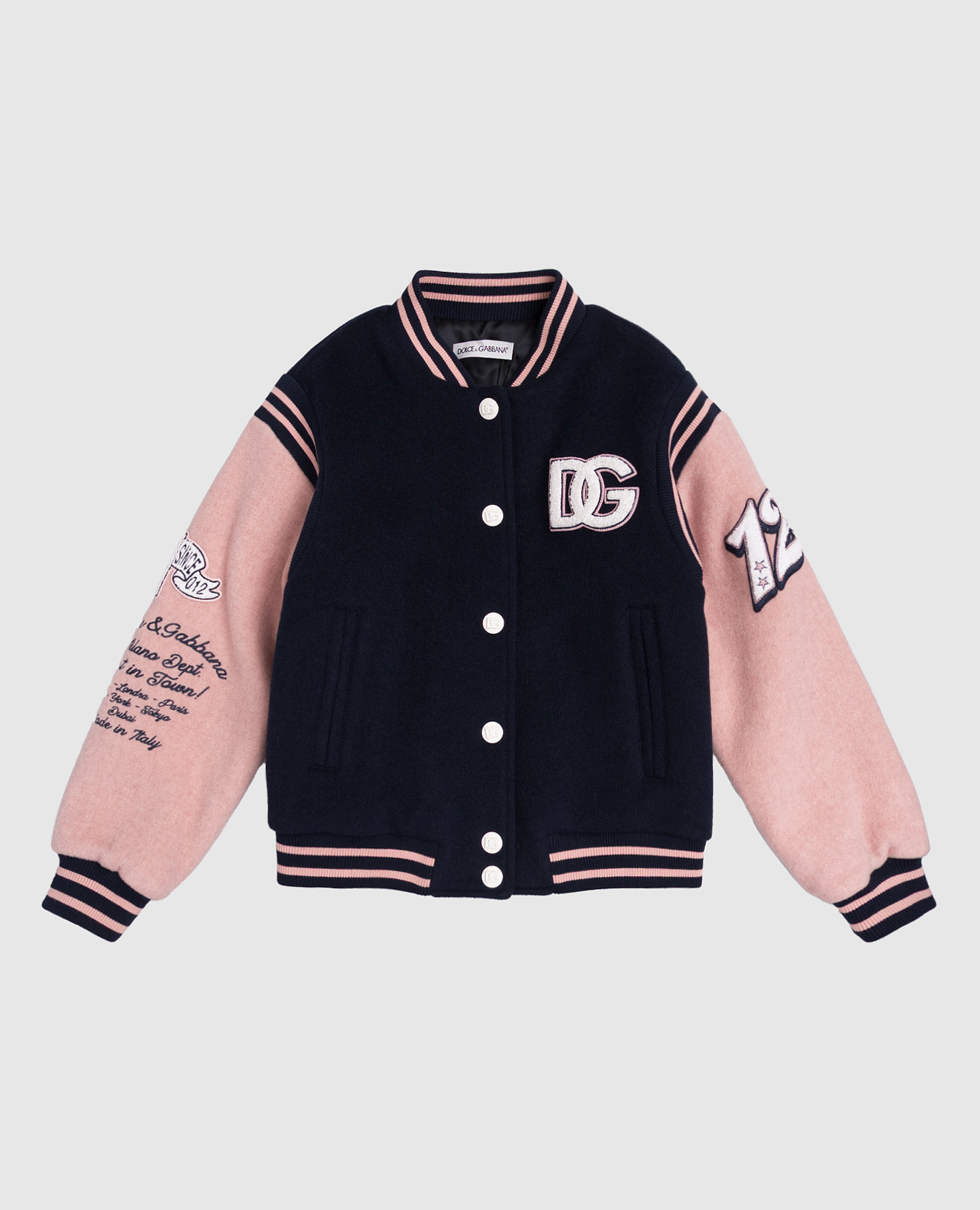

Children's blue bomber jacket with wool Dolce&Gabbana