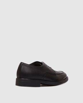 Doucal's Black leather derby shoes DU3580MARCUT287