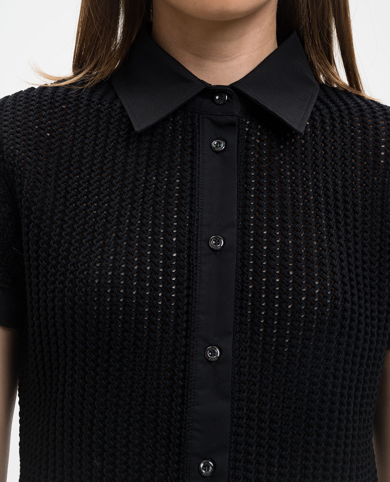 Black short-sleeved shirt Fendi 5