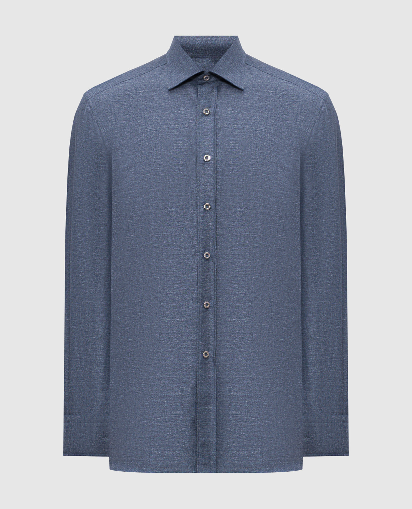 Blue shirt with linen Stefano Ricci