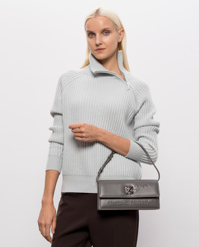 Off-White Jitney 1.0 Grey Leather Bag OWWNN31F26LT01