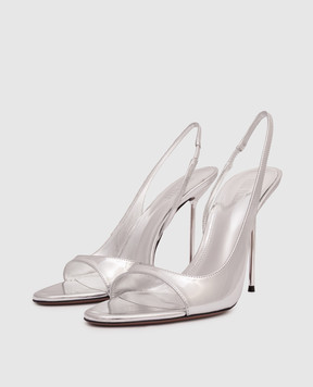 Paris Texas Silver leather slingbacks Lidia PX1950XNPMR