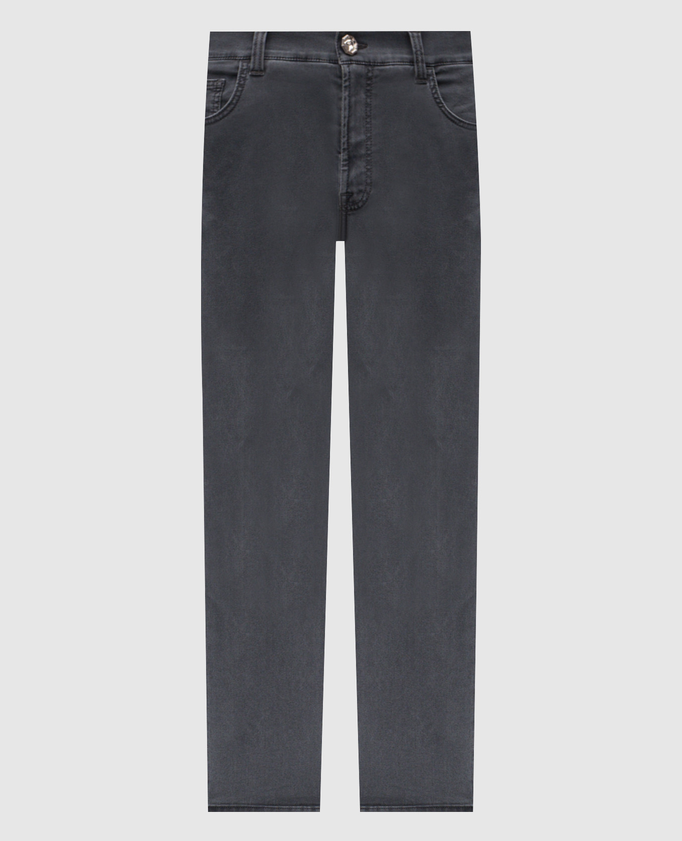 

Grey jeans with logo patch Stefano Ricci