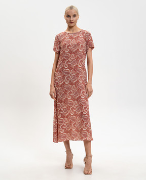 Max Mara Weekend Red silk midi dress CRESPO WKDCRESPO