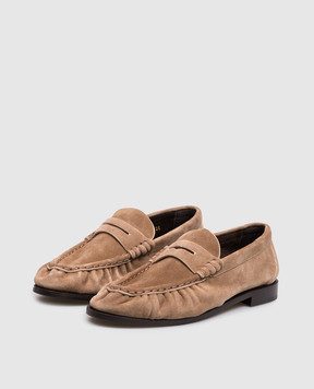 Saint Laurent Brown suede glossy LE LOAFER A001MM27DTT