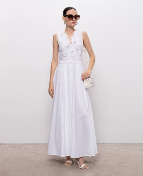 Ermanno Scervino Life White maxi dress with embroidery D484Q301QDV