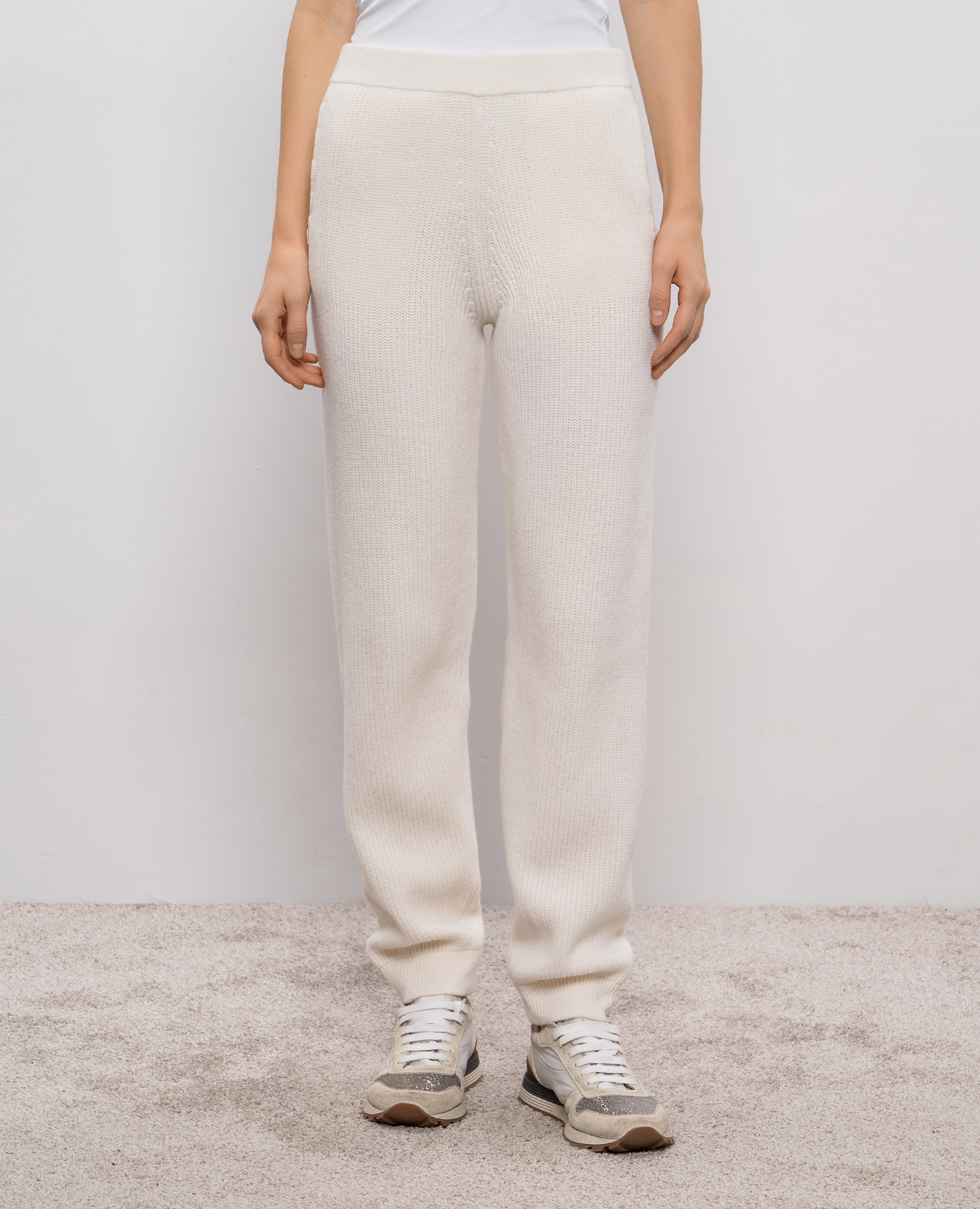 

White wool joggers Ballantyne