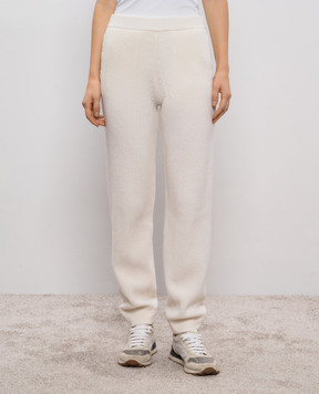 Ballantyne White wool joggers B1T0427W114