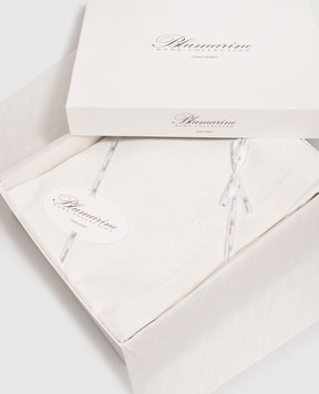 Blumarine Home Sorgente gray tablecloth with logo embroidery W0200250024