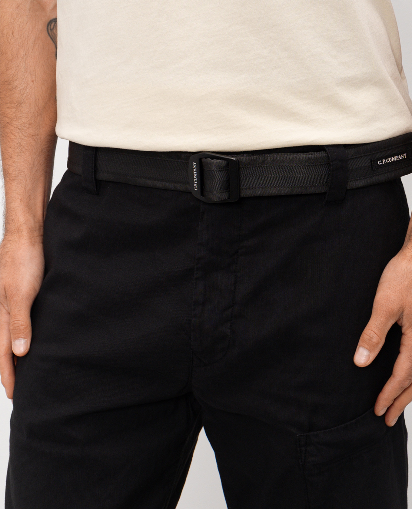 

Black belt with logo patch C.P. Company