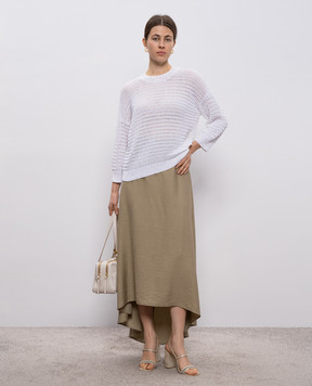Peserico White openwork jumper with sequins S99121F0509110