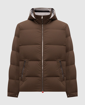 Kiton Brown down jacket UW2467V0427L