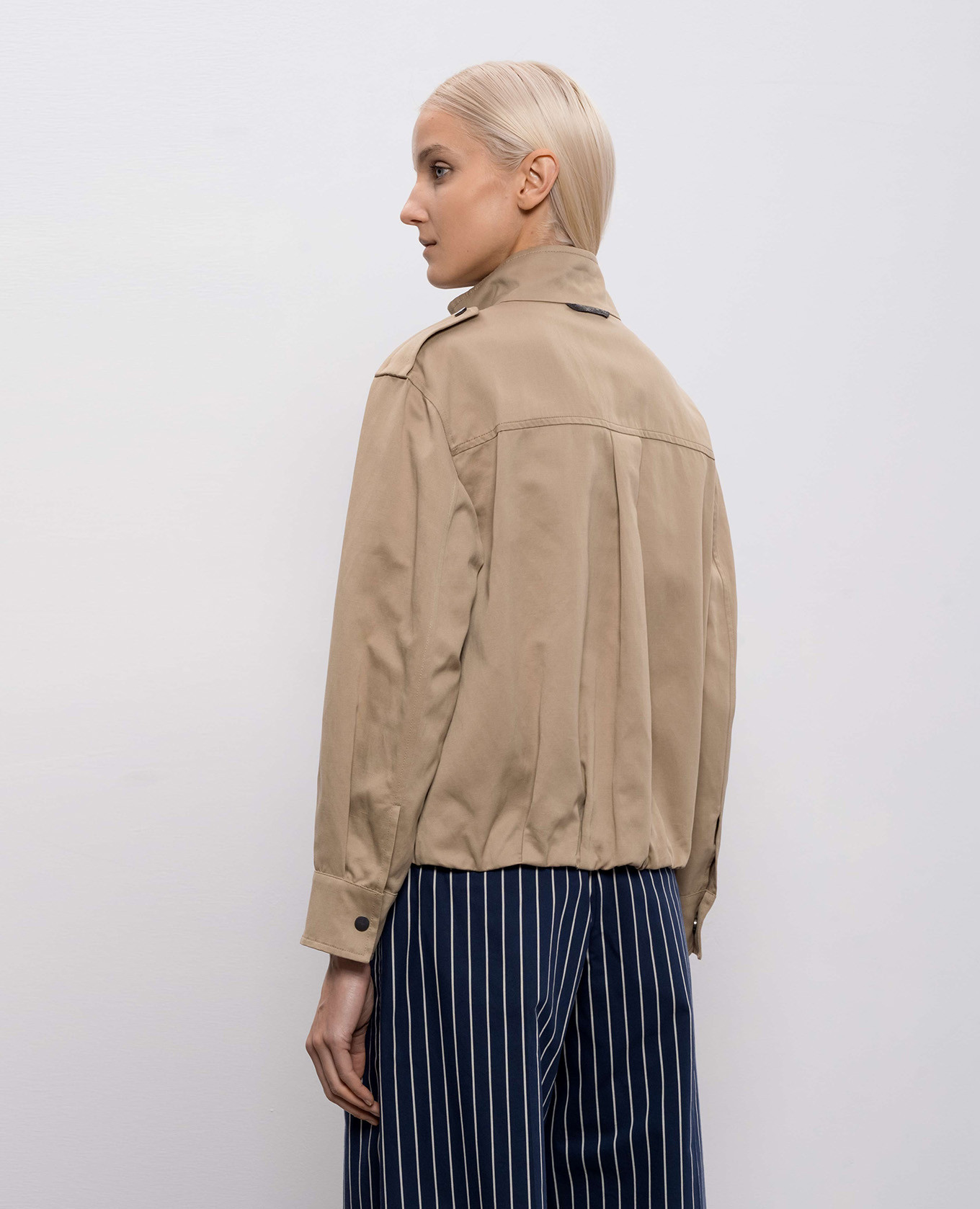 Beige jacket with linen Brunello Cucinelli 4