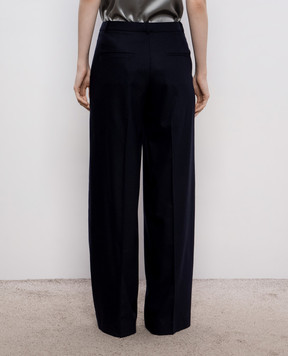 Peserico Navy wool and cashmere pants A0456703358