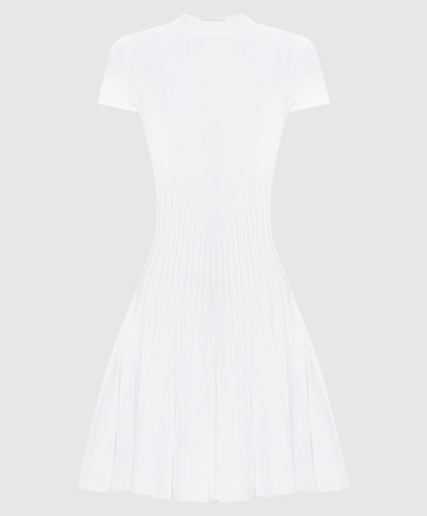 Weißes Kleid mit Pailletten