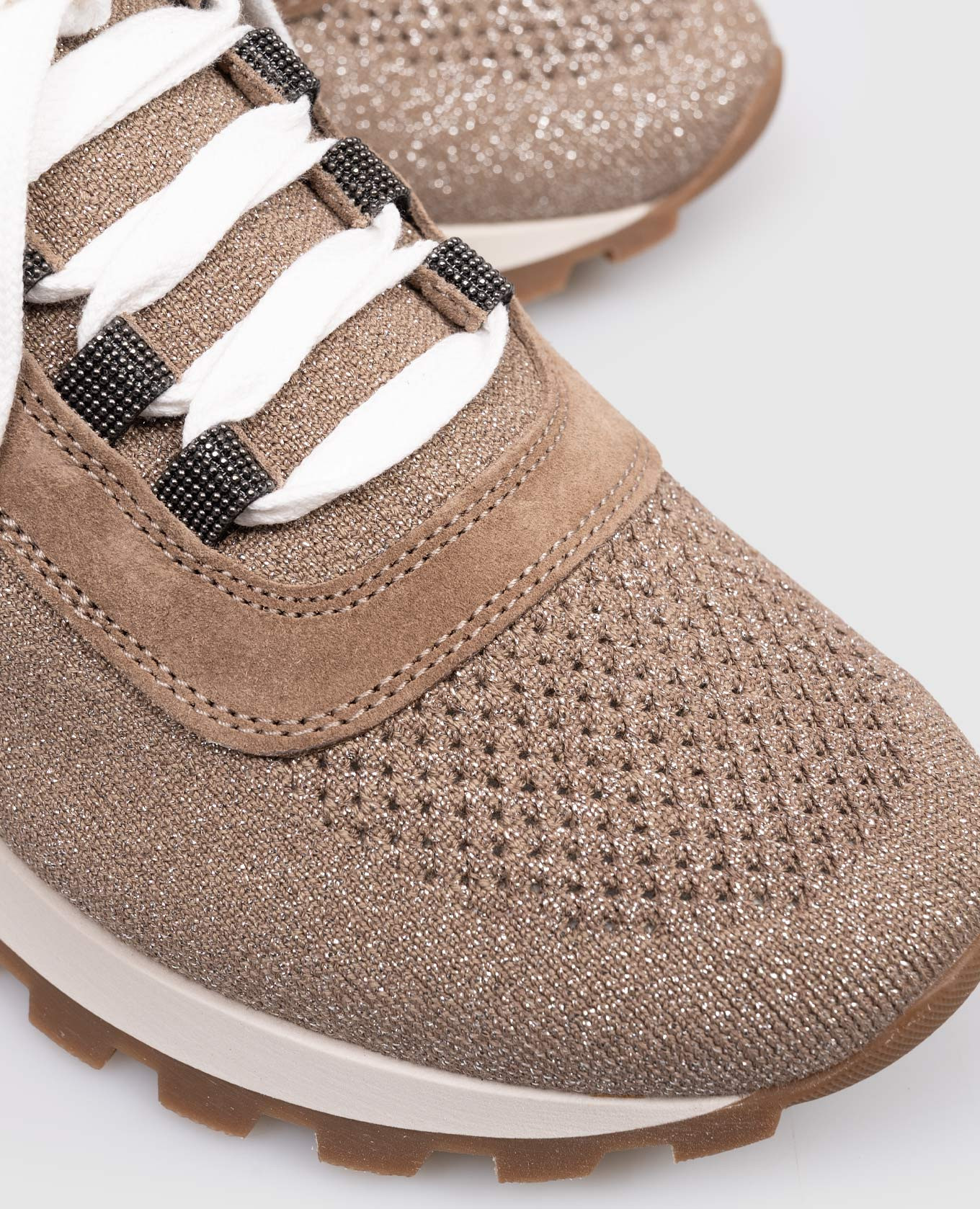 

Brown sneakers with emblem Brunello Cucinelli