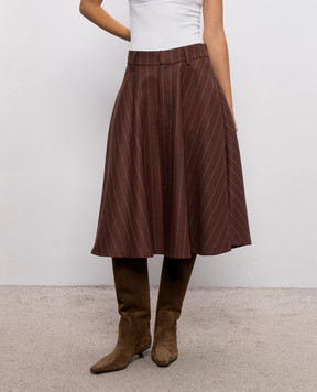Brunello Cucinelli Brown wool skirt MP554G4084
