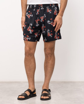 Rhude Black shorts with print RHSS26SH01358