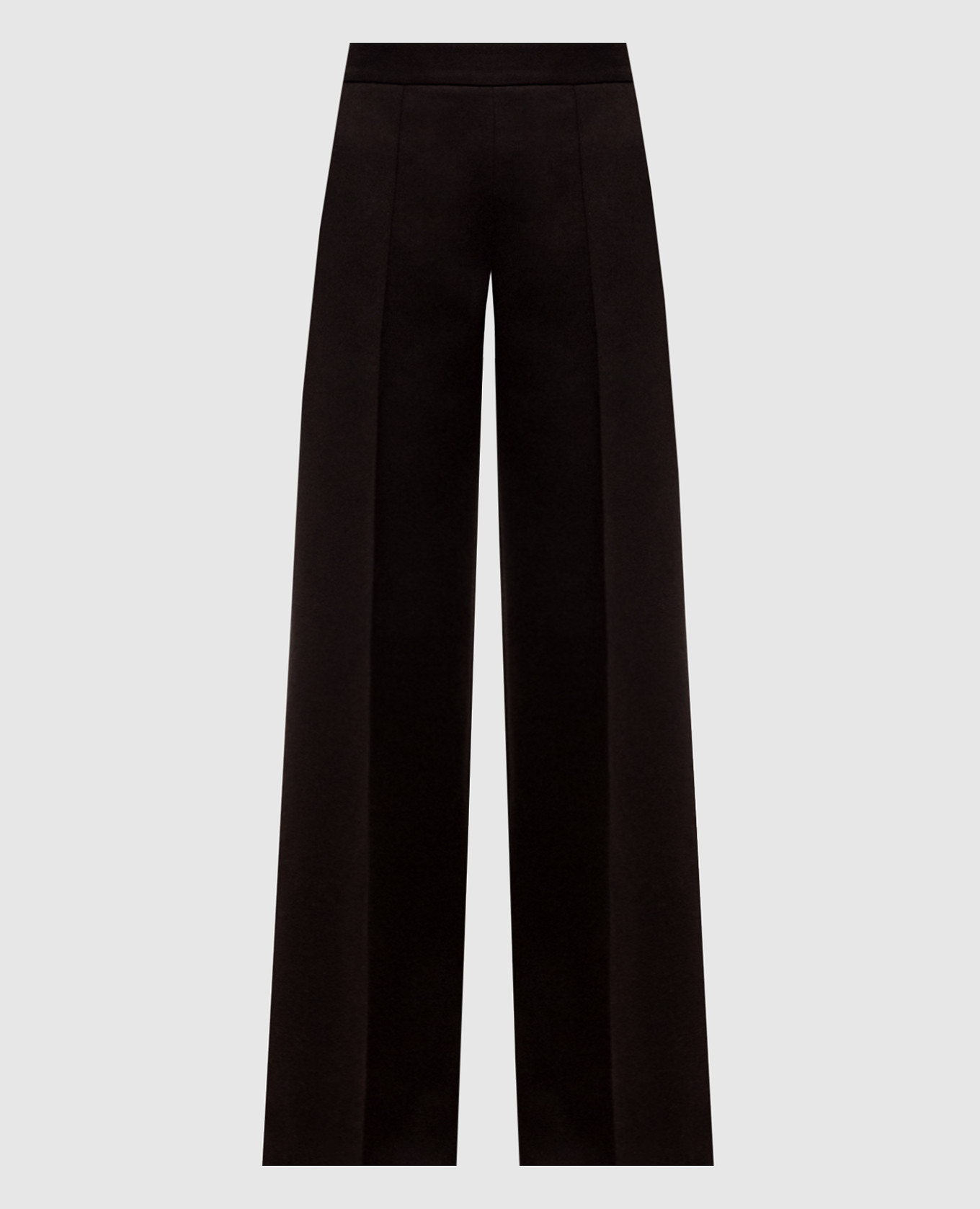 Pantaloni marroni in lana e cashmere