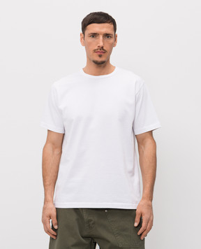 JW Anderson White T-shirt with monogram embroidery JT0331PG1937
