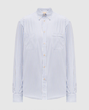 Valentino White striped shirt with emblem 8V3ABS80B95