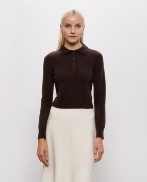 Simkhai Brown Constance cashmere polo 5262185K