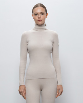Yves Salomon SKI Ivory golf with wool and cashmere 25WKH50161MA6W
