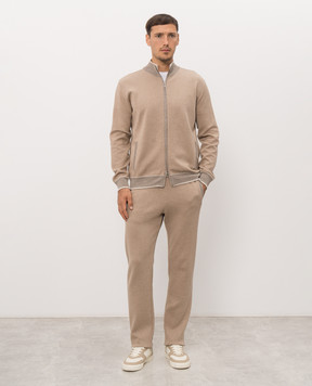 Bertolo Cashmere Beige tracksuit with emblem 9020870019659020880019