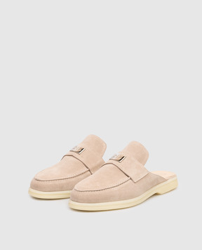 Babe Pay Pls Beige suede mules 231108ZA