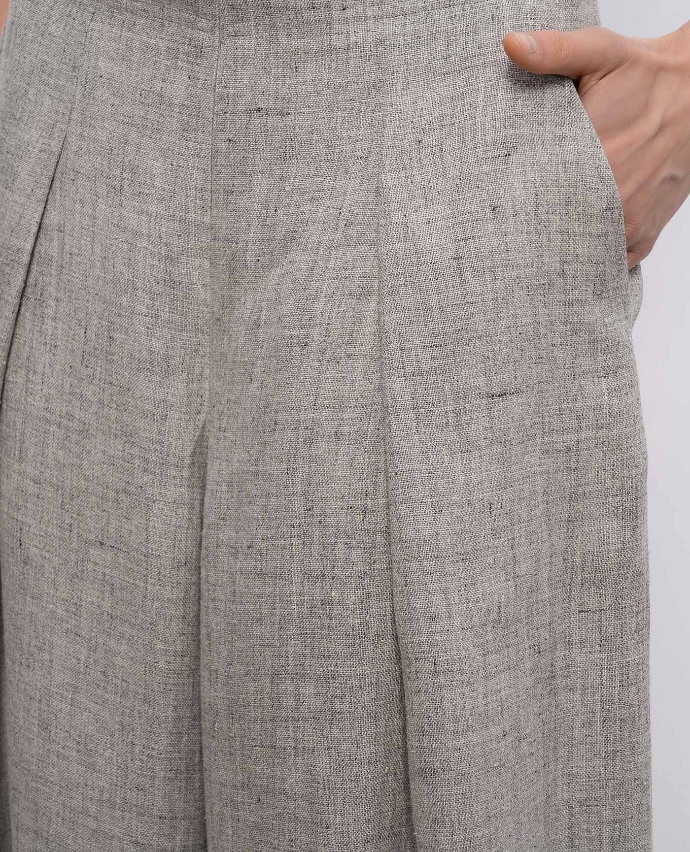 Gray linen palazzo pants Intoca 5