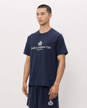 Sporty & Rich H&W Crest Blue T-Shirt TO119710241BL106