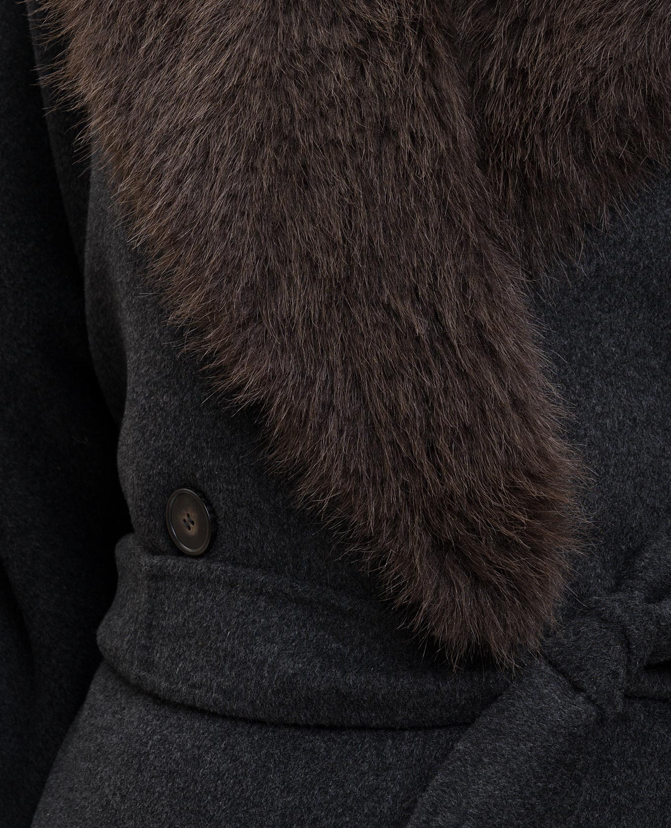 

CACIO grey double-breasted wool coat Max Mara Weekend