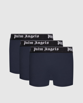 Palm Angels Set of blue trunks with logo PLA1UMWTR04TR