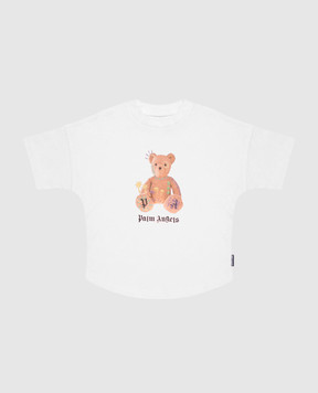 Palm Angels Children's pink T-shirt with branded print F6PAJGTH079