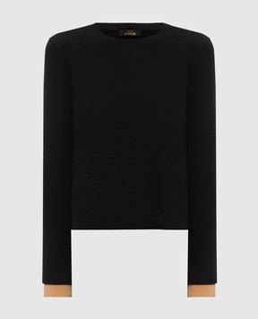 Twinset Black jumper with layering effect 262AP3251