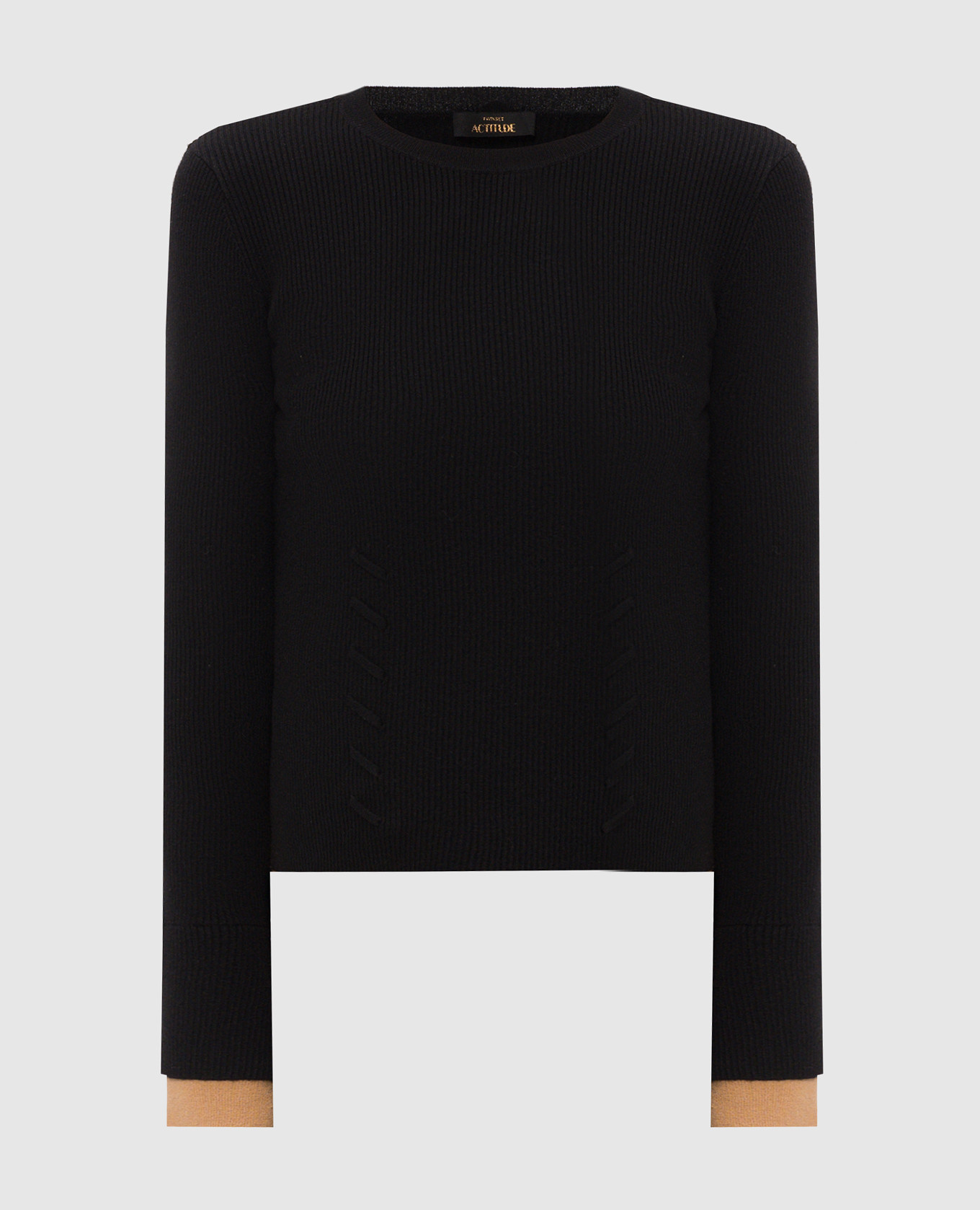 Black jumper with layering effect