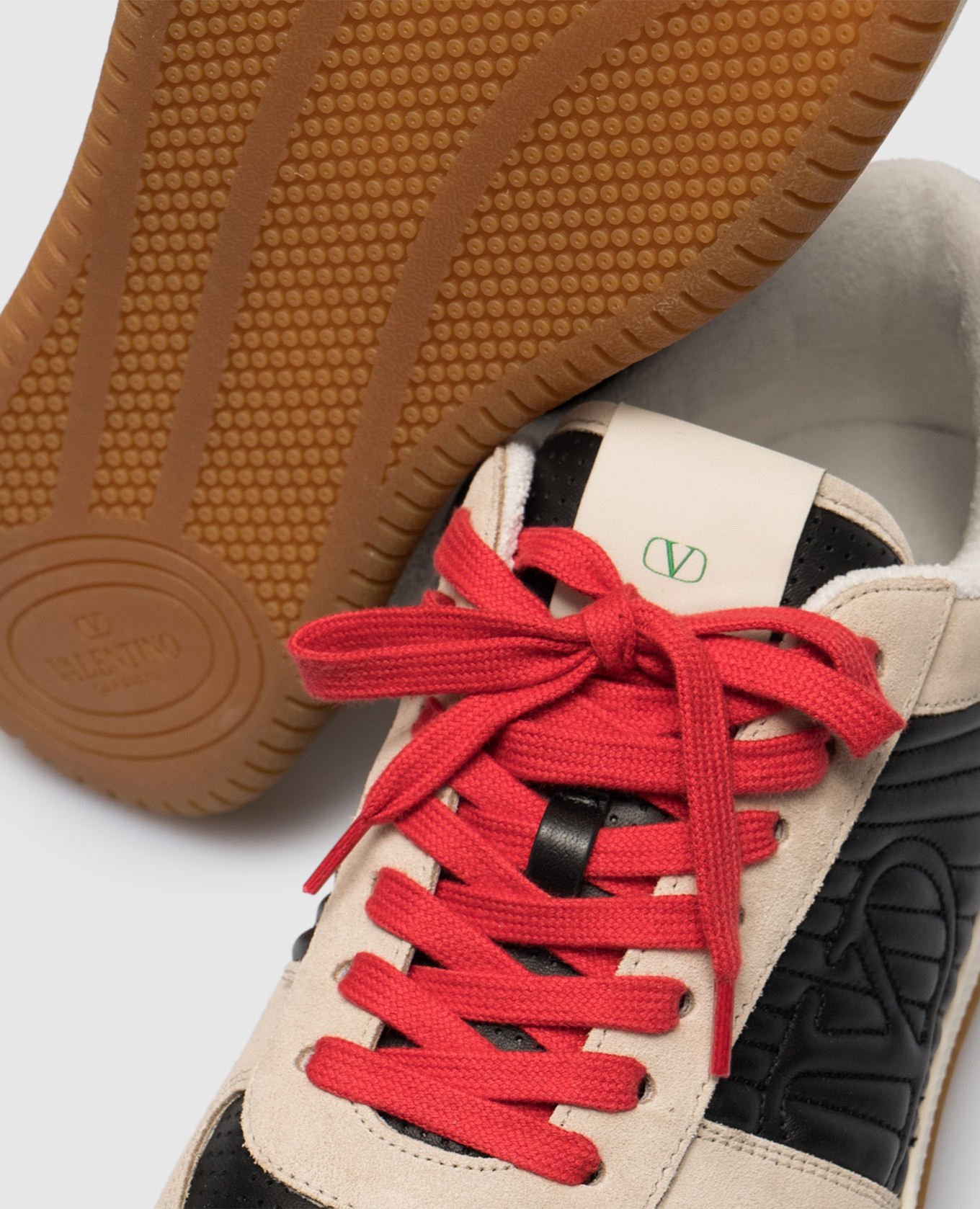 

Sparry beige suede sneakers with logo Valentino