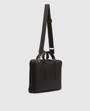 Enrico Mandelli Black leather briefcase 0BAFFY7213