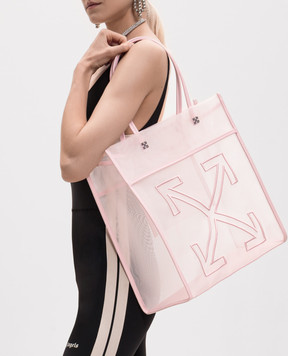 Off-White Pink Market Tote Bag OWNA23FS26FAB001