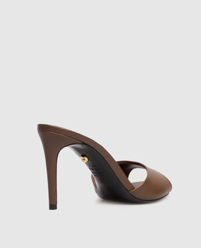 Babe Pay Pls Brown leather mules 205804KO
