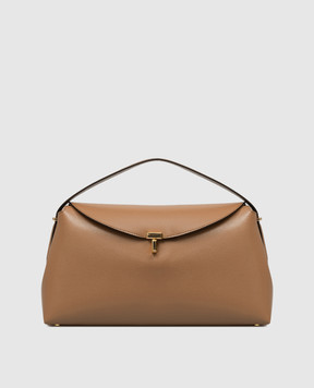 Toteme Brown leather T-lock bag 241WAL956LE0025