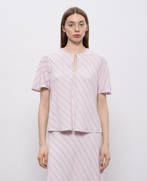 PROENZA SCHOULER Tasha pink striped top WL2614608BY367