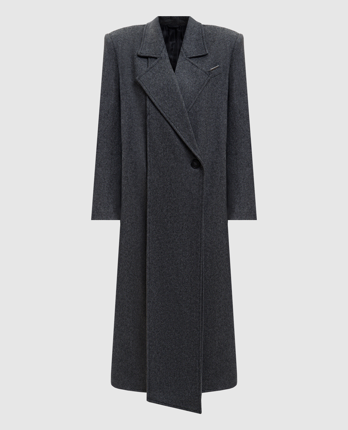 

Gray double-breasted coat with wool The Attico, Grey