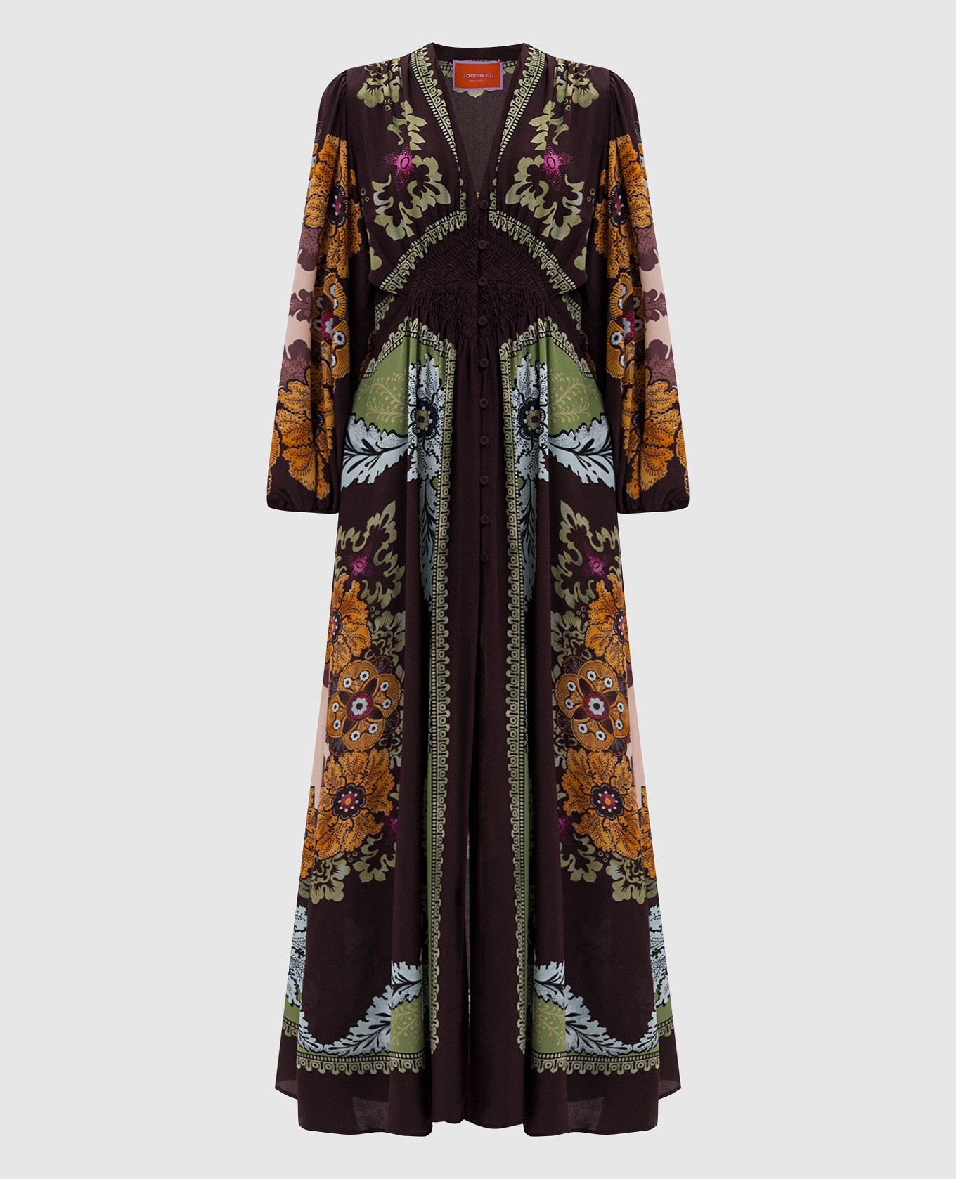 

Burgundy silk maxi dress La DoubleJ