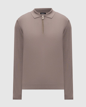 Stefano Ricci Gray wool and silk polo shirt K606426Z35F26314