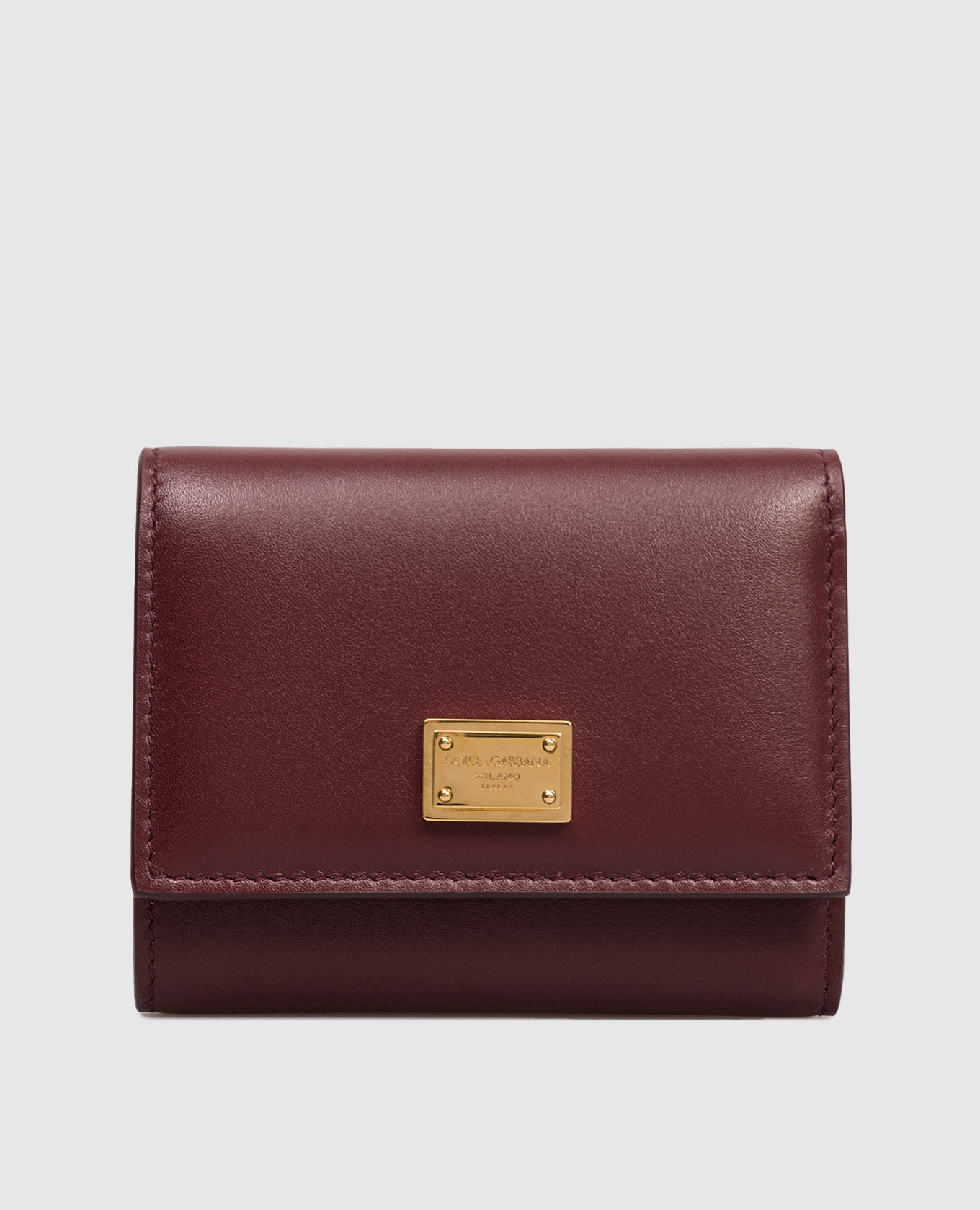 

Burgundy leather wallet with logo Dolce&Gabbana