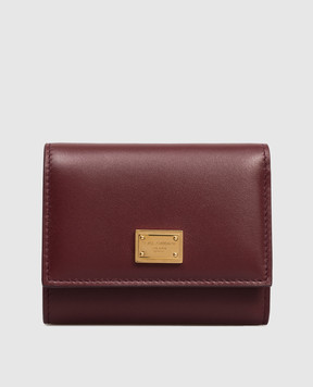 Dolce&Gabbana Burgundy leather wallet with logo BI0770A9S25